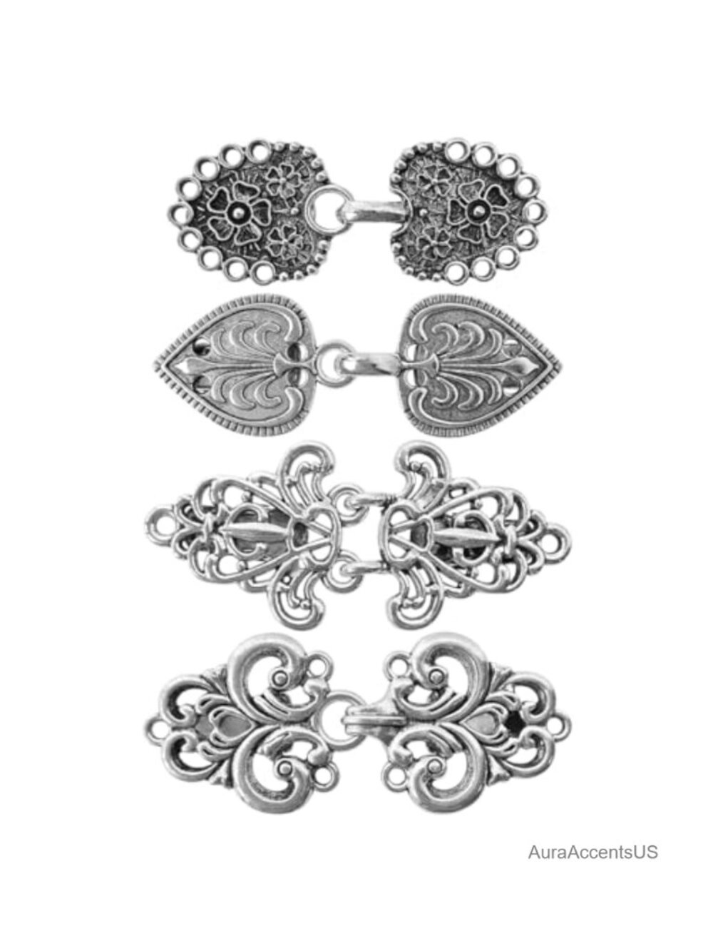 Vintage Sweater Clips For Women Pack of 4 Alloy Dress Shawl Cardigan Clips
